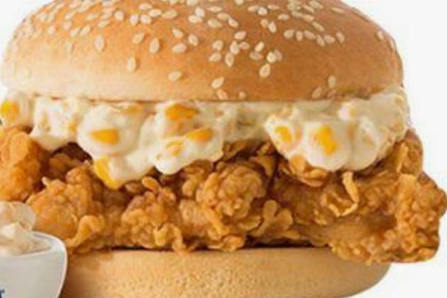 Creamed Corn Chicken Sandwich (KFC)