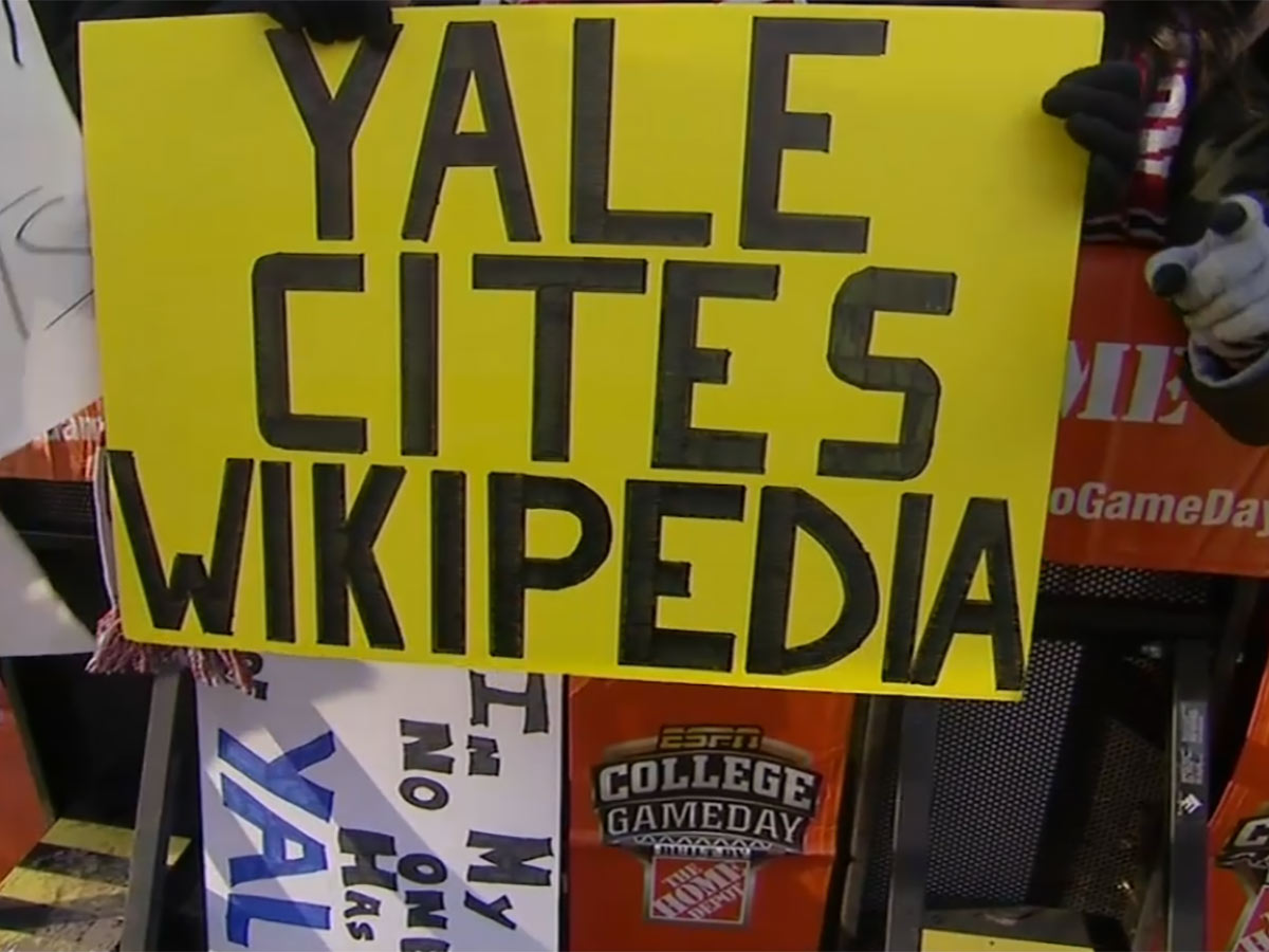Yale Cites Wikipedia