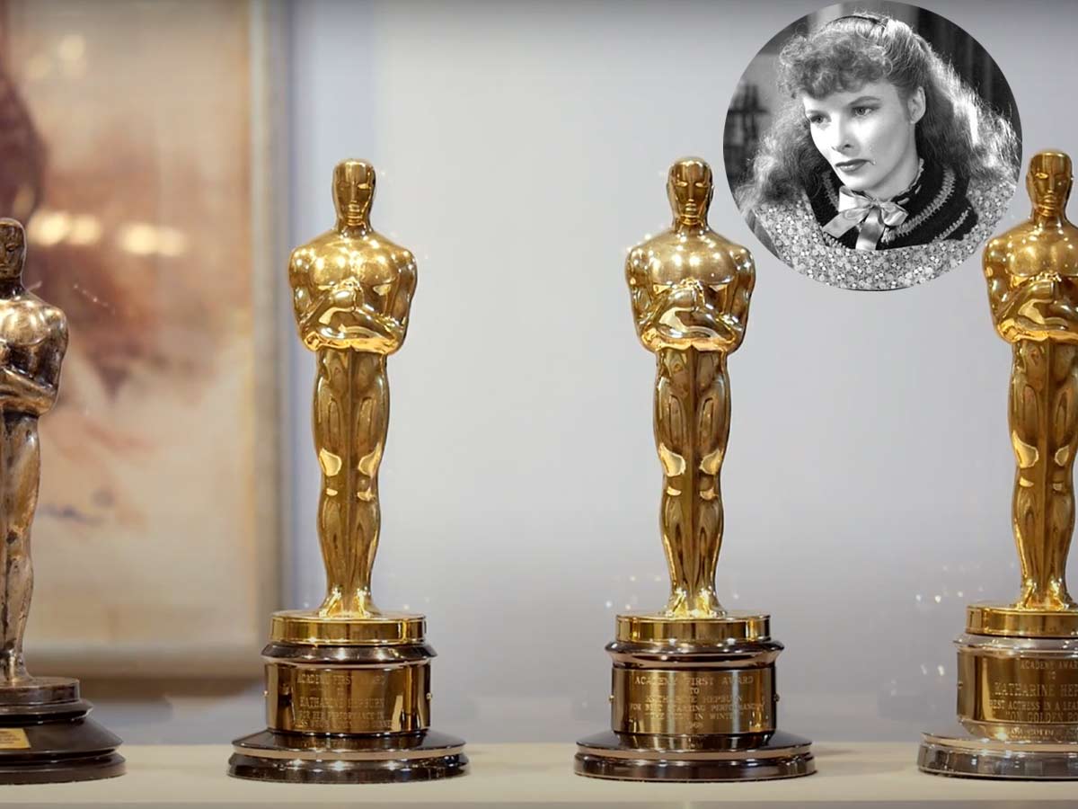 Katherine Hepburn Won the Most Awards at Four.