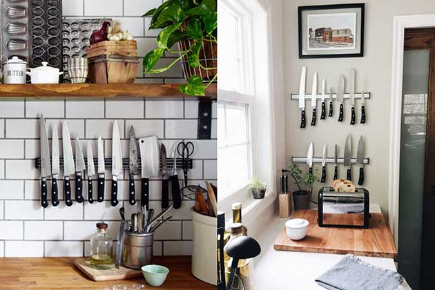 Display Knives on a Magnetic Strip