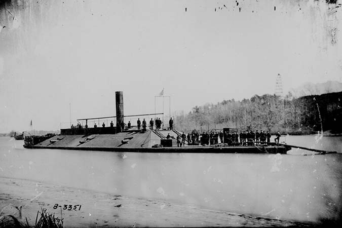 Captured Confederate Gun Boat, Atlanta, on the James River
