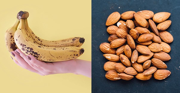 bananas and almonds