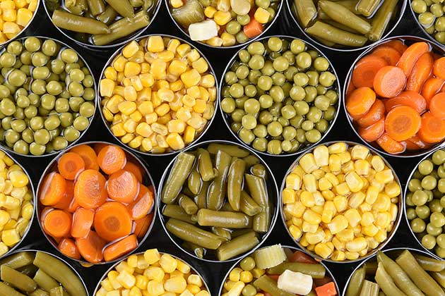 Canned or Cooked Vegetables