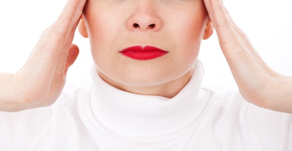 woman with headache