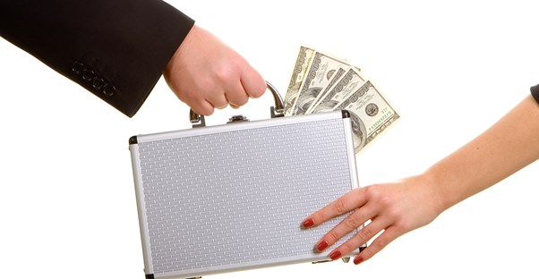Business owner receiving a small business grant