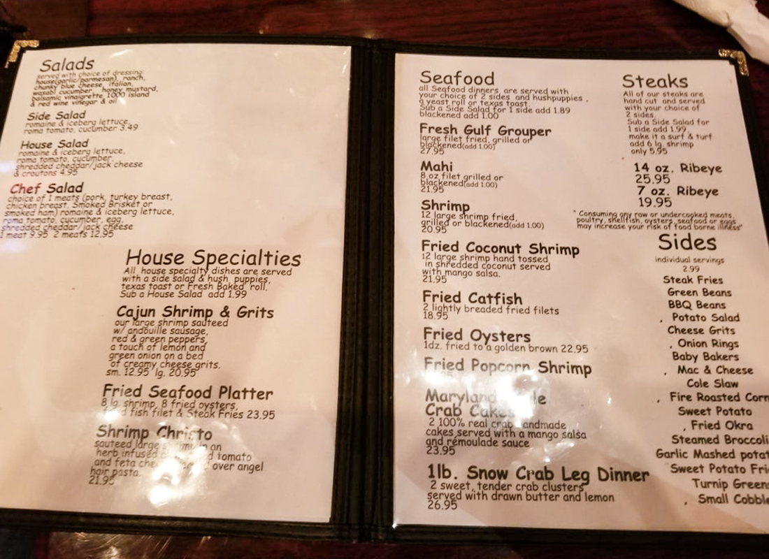 A Comic Menu