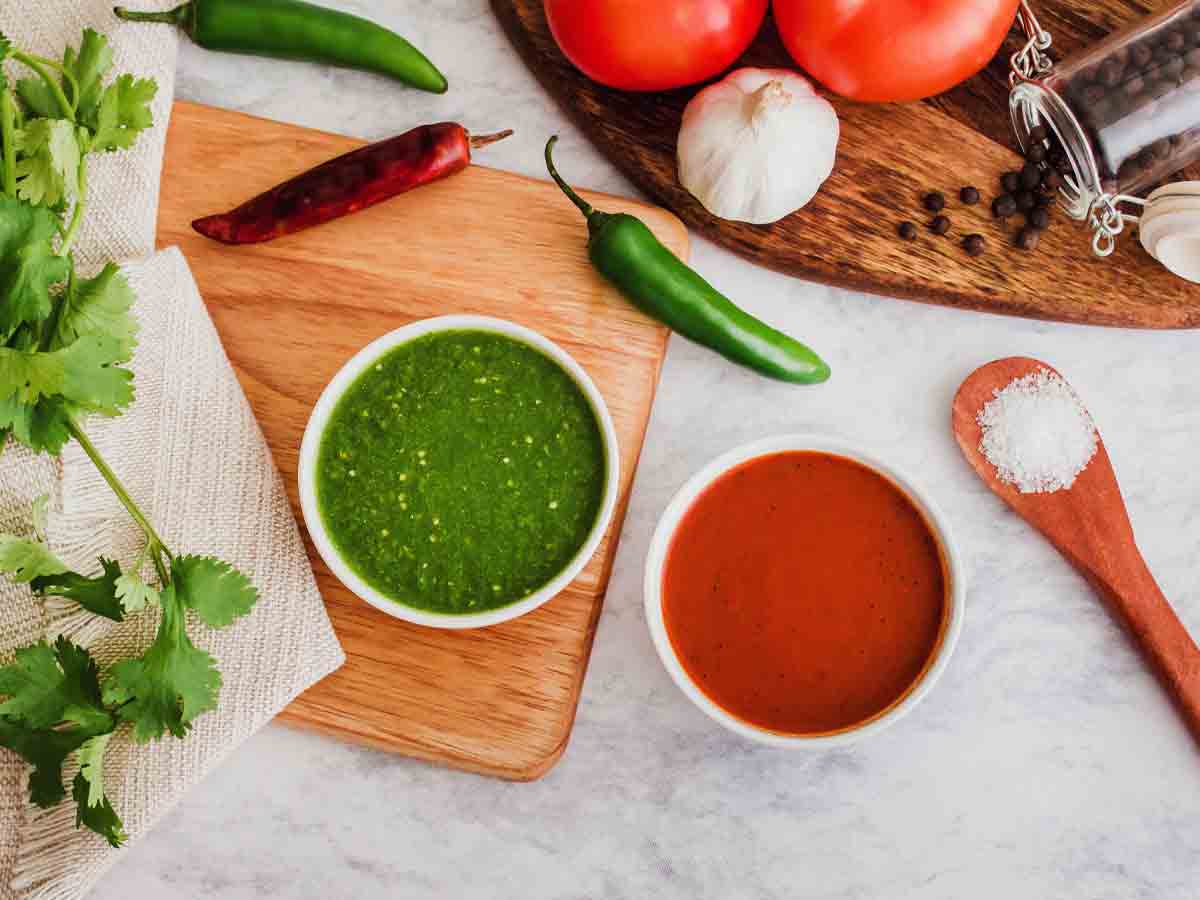 New Mexico: Red and Green Chile Sauce