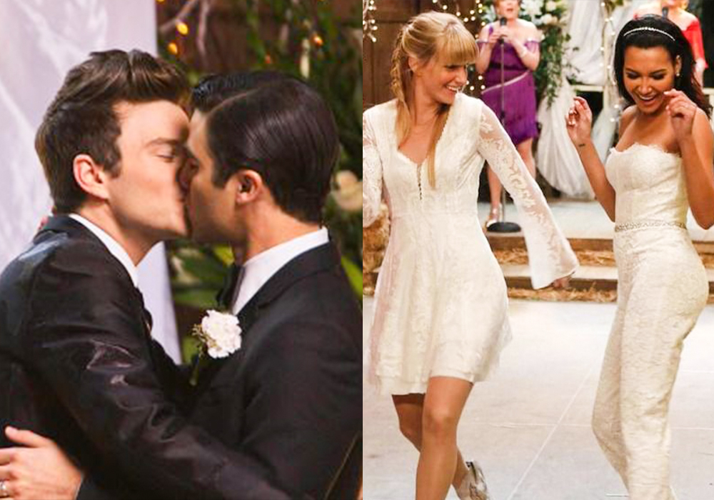 Kurt and Blaine, Brittany and Santana (Glee)