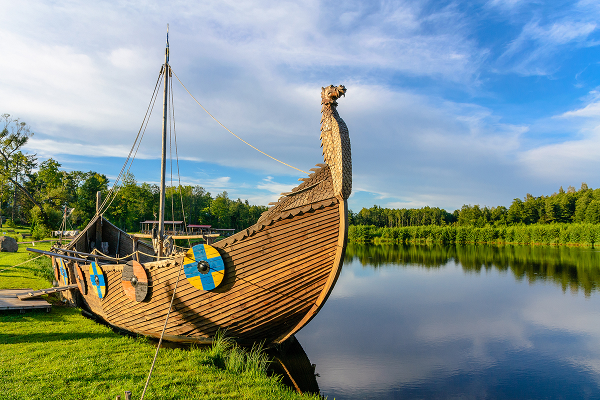 Vikings buried their dead in boats.