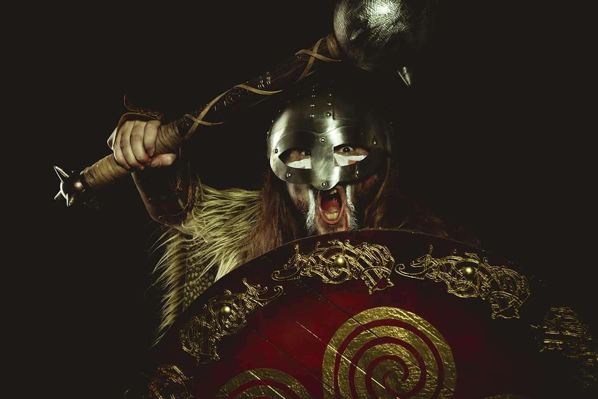 Vikings loved blue and red.