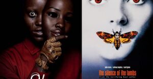 movie poster for us and silence of the lambs