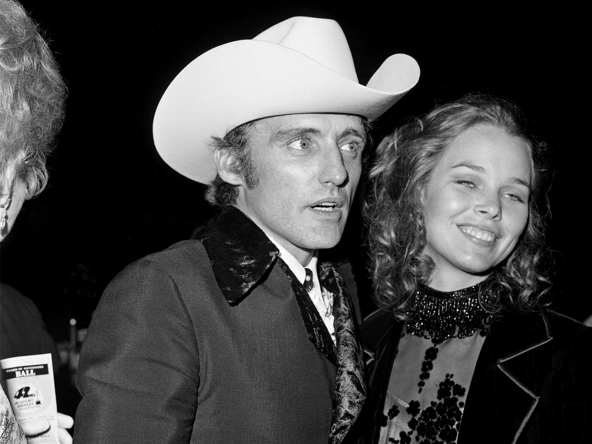 Dennis Hopper and Michelle Phillips