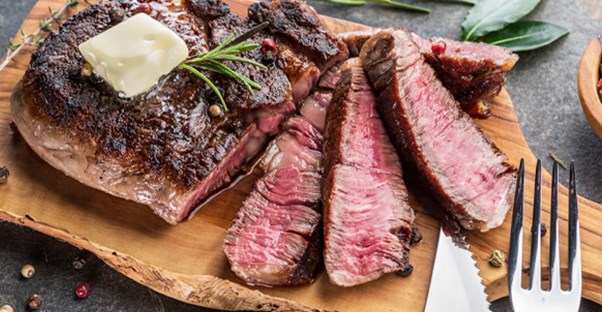 Delicious fresh cut steak