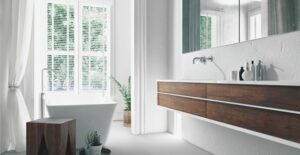 Sleek, modern bathroom vanity