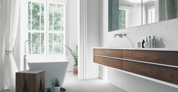 Sleek, modern bathroom vanity