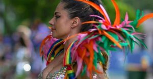 mardi gras colorful costume