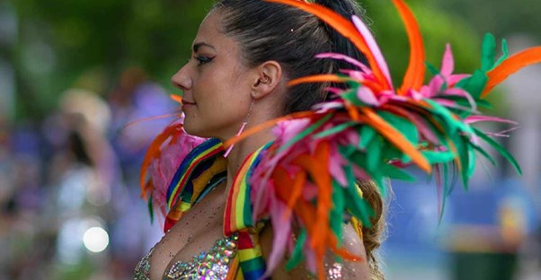 mardi gras colorful costume
