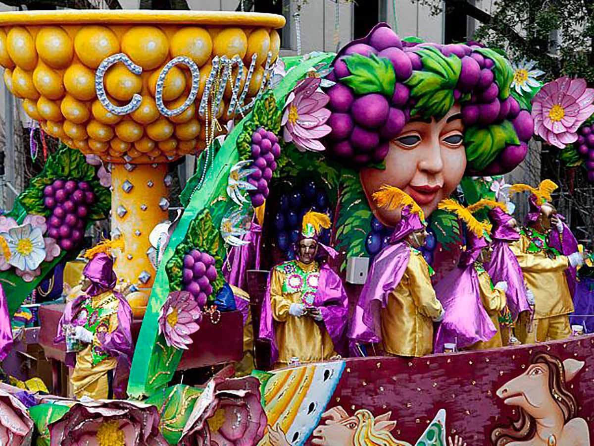 Grapes and Masquerade Floats