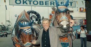guy with horses on oktoberfest