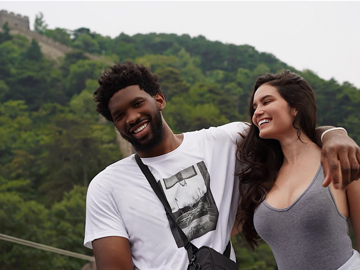 Joel Embiid and Anne de Paula