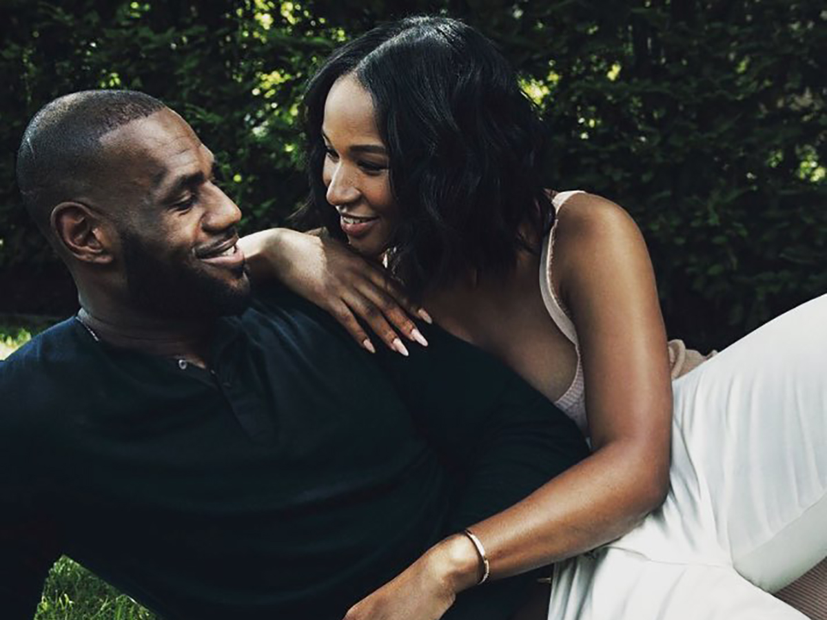 LeBron James and Savannah Brinson