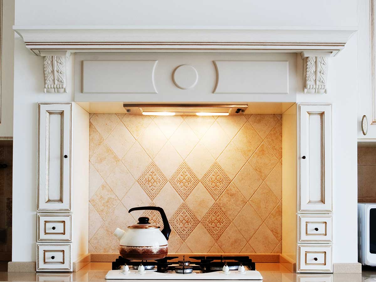 Tacky Cabinet Accents - Before