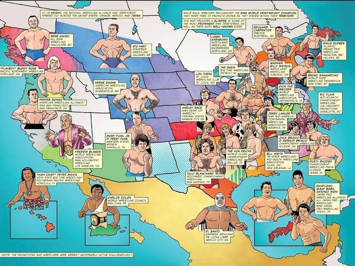 Classic Wrestling Territories in the United States