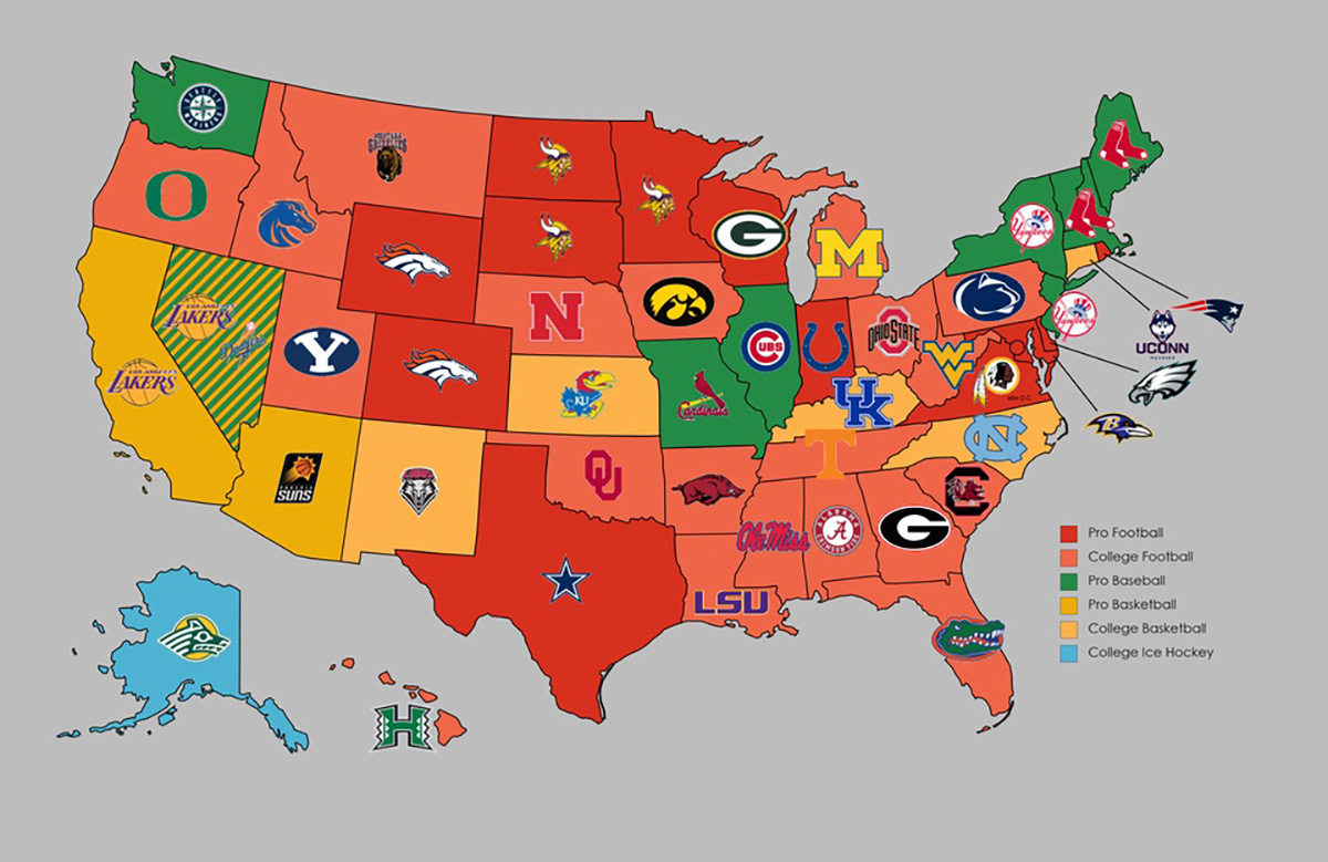 Most Popular Sport Team by State