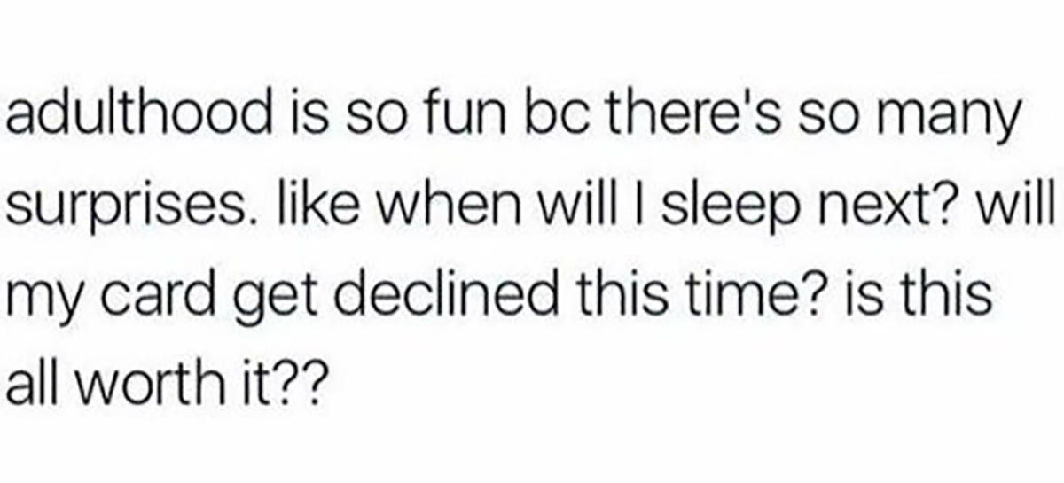 "Adulting"