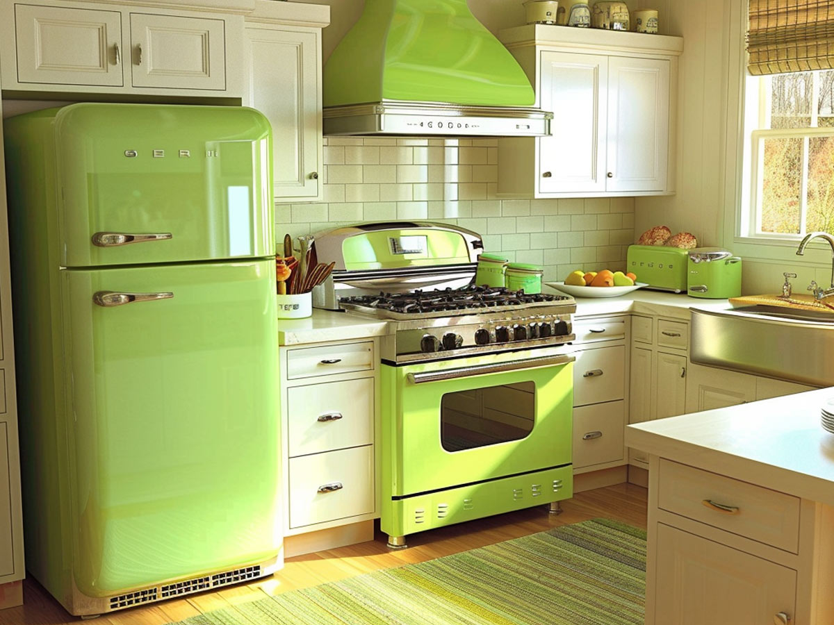Green and Gold Appliances