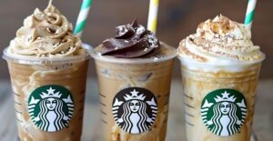 lots of frappuccino starbucks