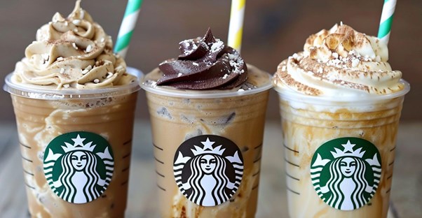 lots of frappuccino starbucks