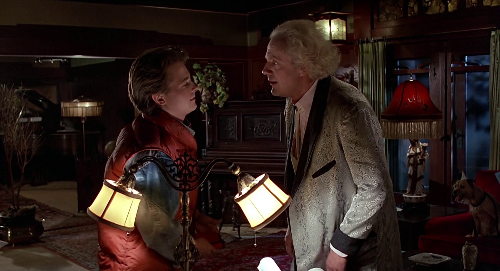 Doc Brown’s bad posture is because Christopher Lloyd was so much taller than Michael J. Fox.