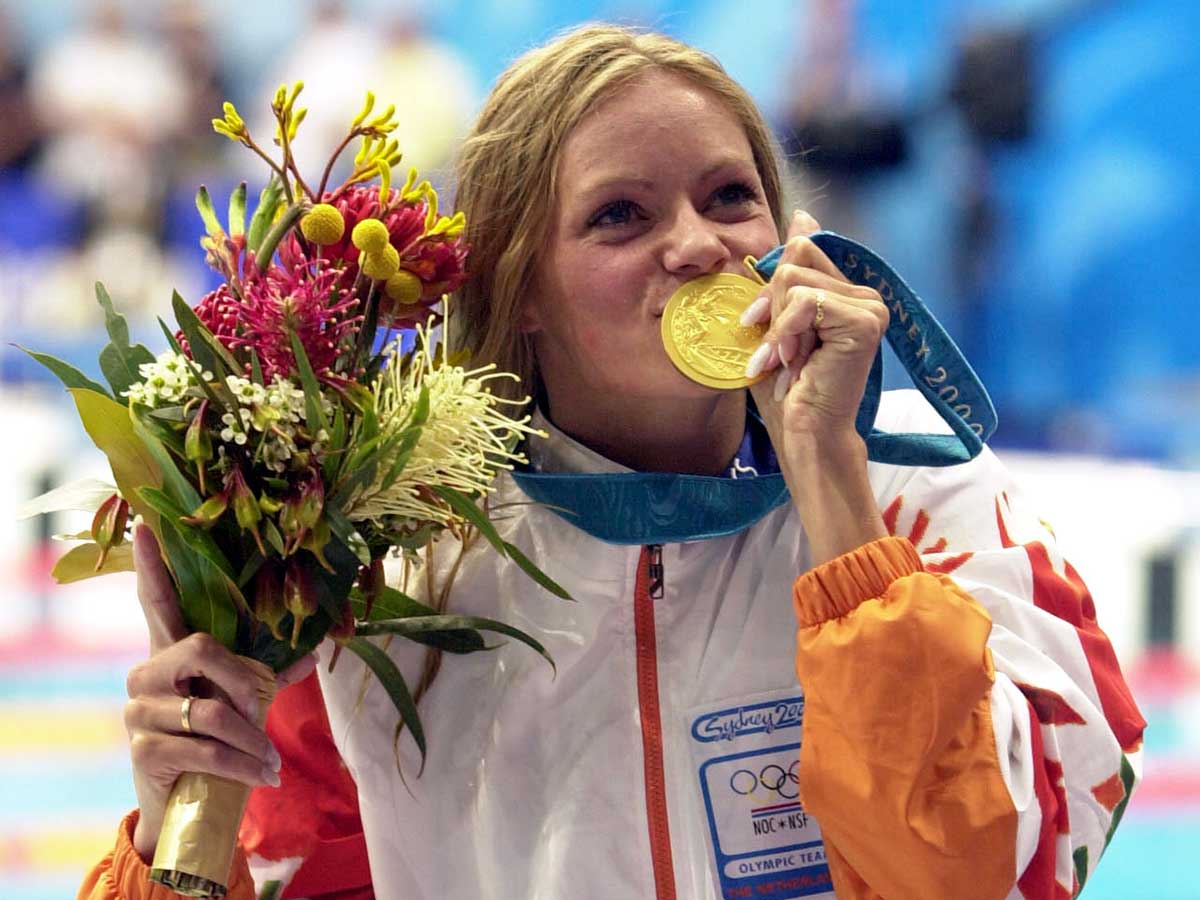 Inge de Brujin Wins Three Gold Medals