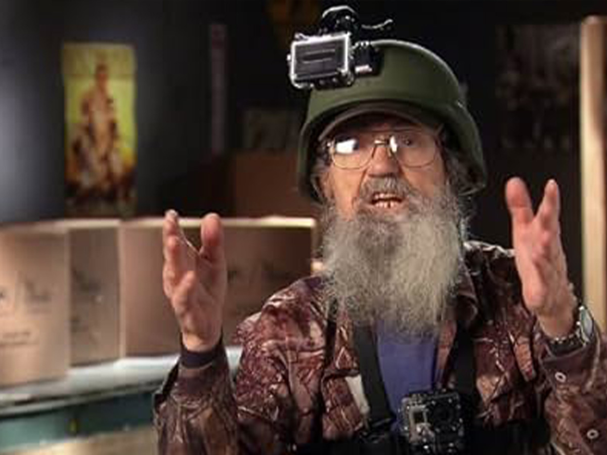 Uncle Si was camera shy.