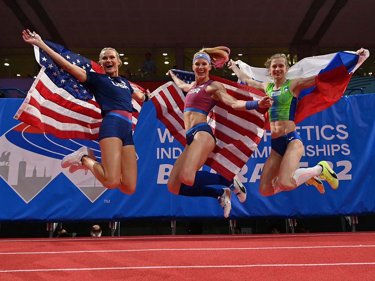 Synchronized Pole Vaulters