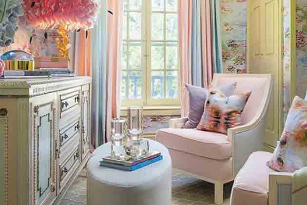Décoration dans des tons Doux de Rose et de Bleu