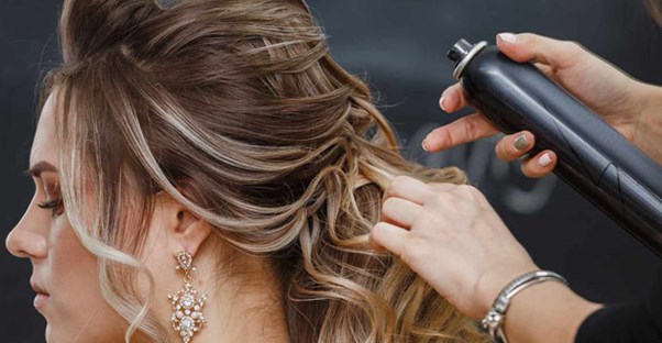 bridesmaid getting ready