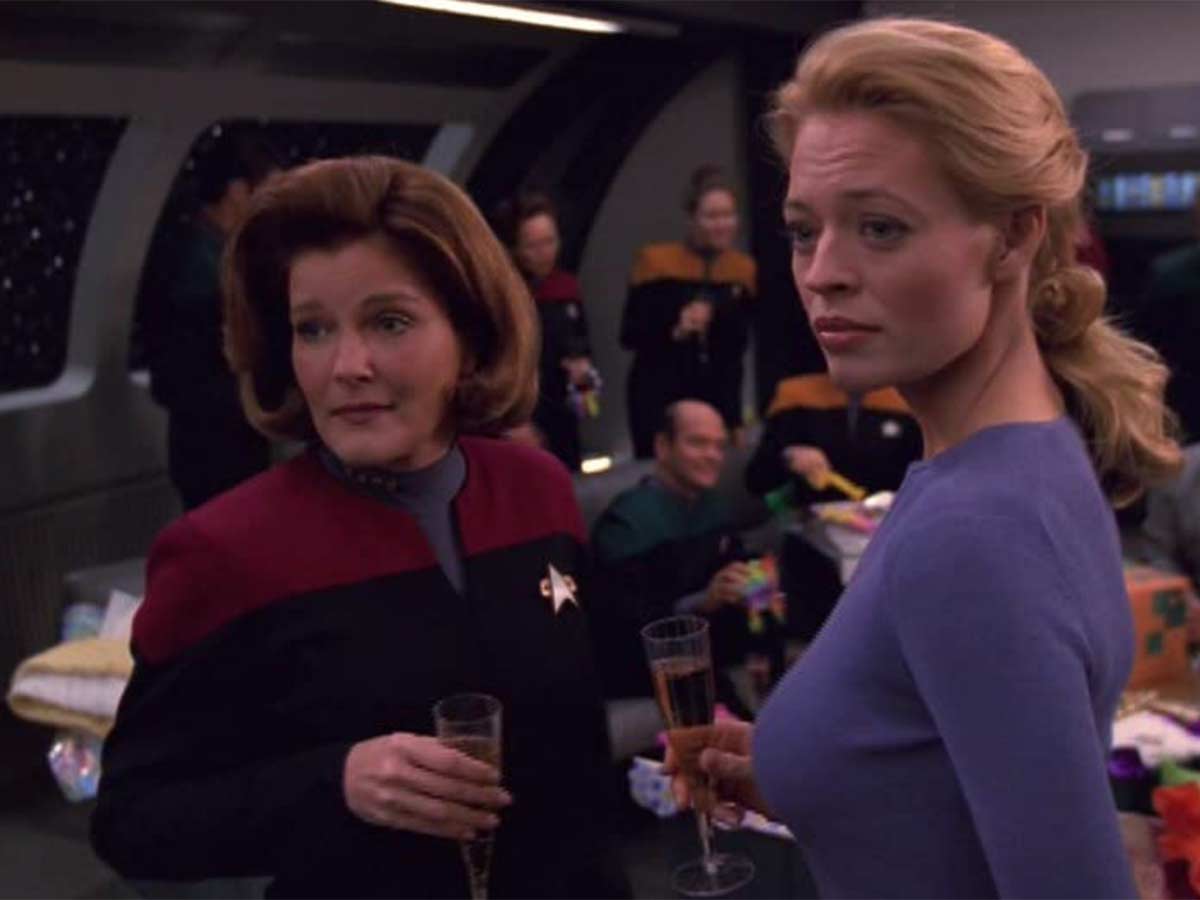 During Voyager, there was tension between Kate Mulgrew and Jeri Ryan.