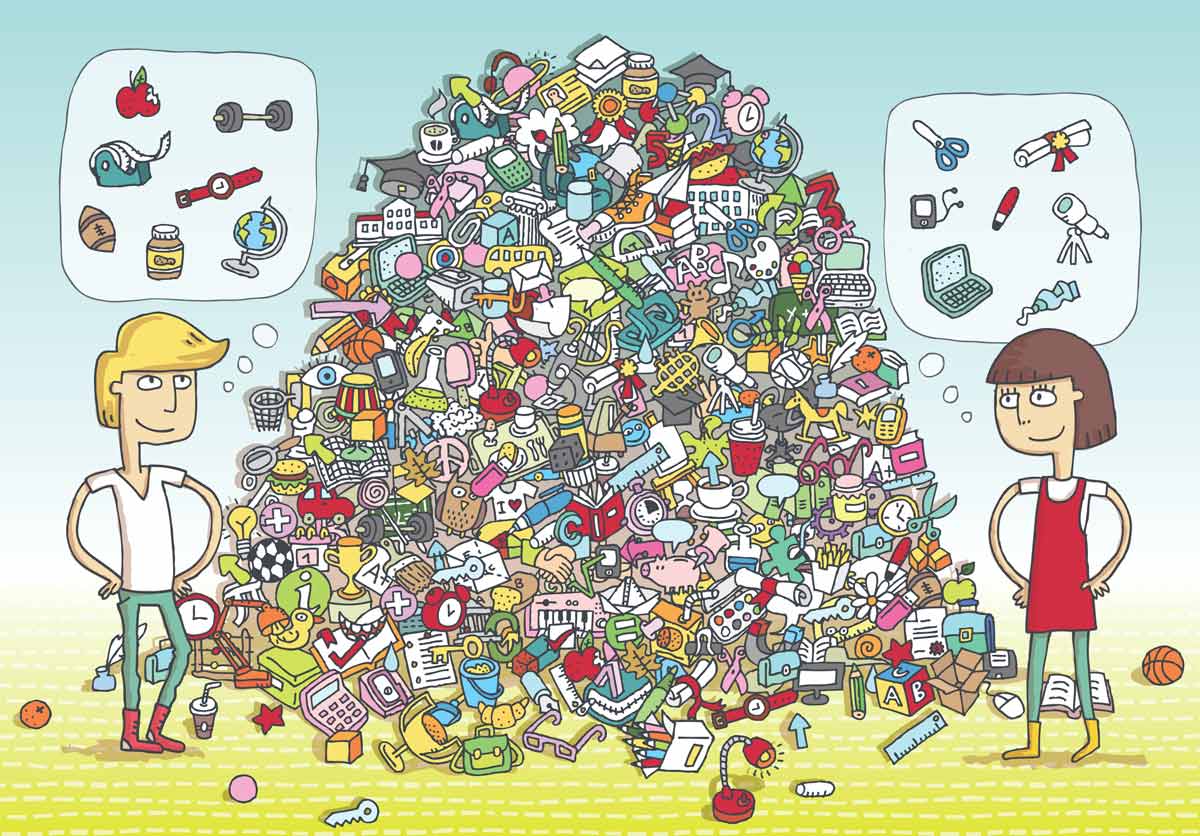 Could You Find All 14 Items in the Pile?