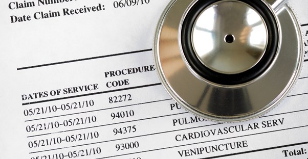 stethoscope and patient data