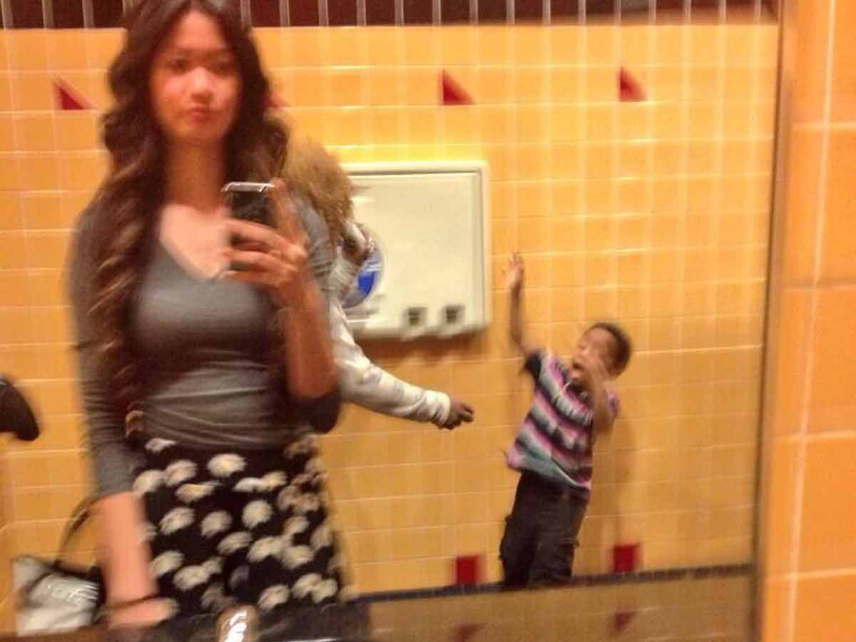 Awkward Public Bathroom Selfie