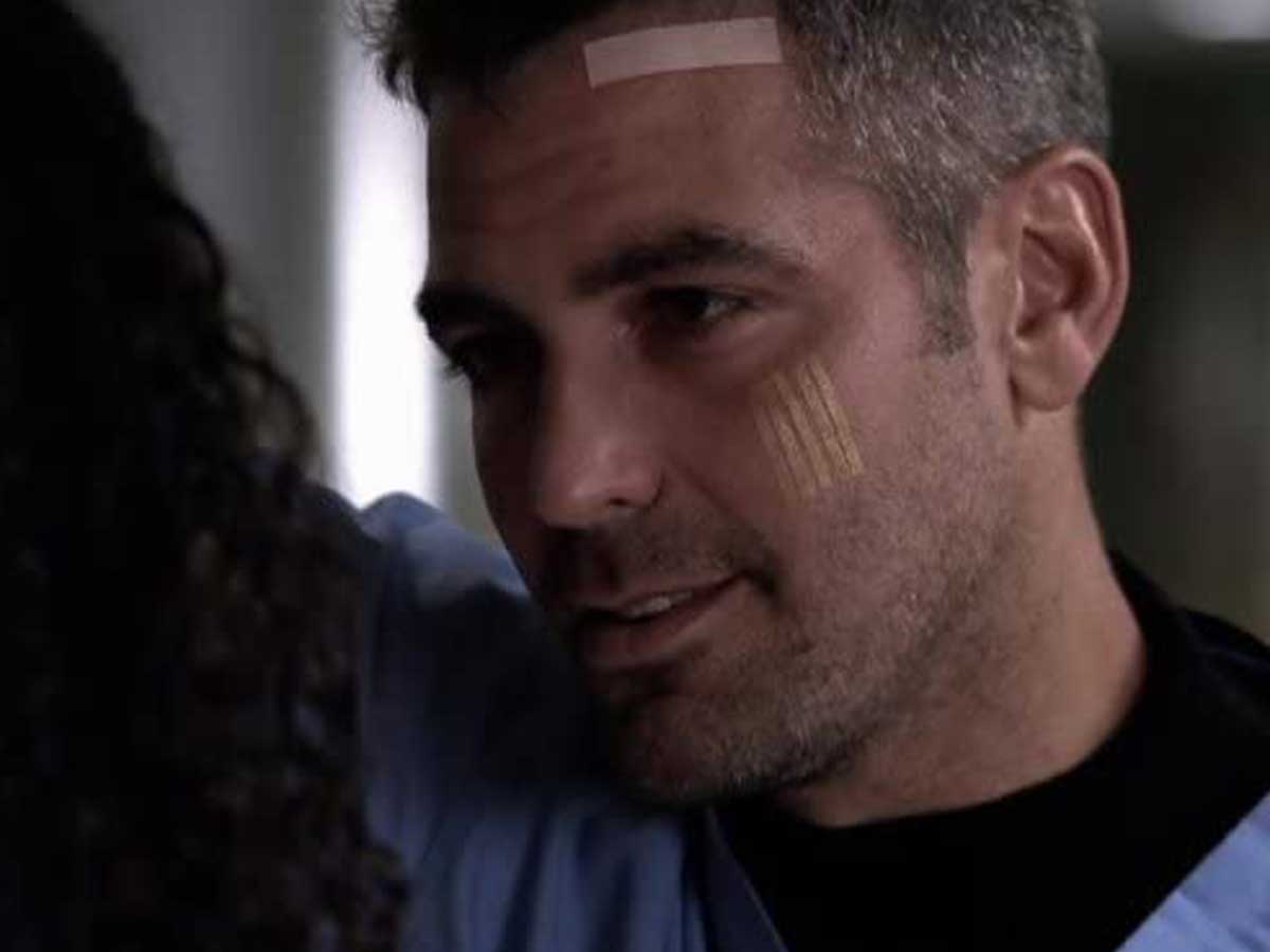 George Clooney had difficulty remembering his lines on the set of ER.