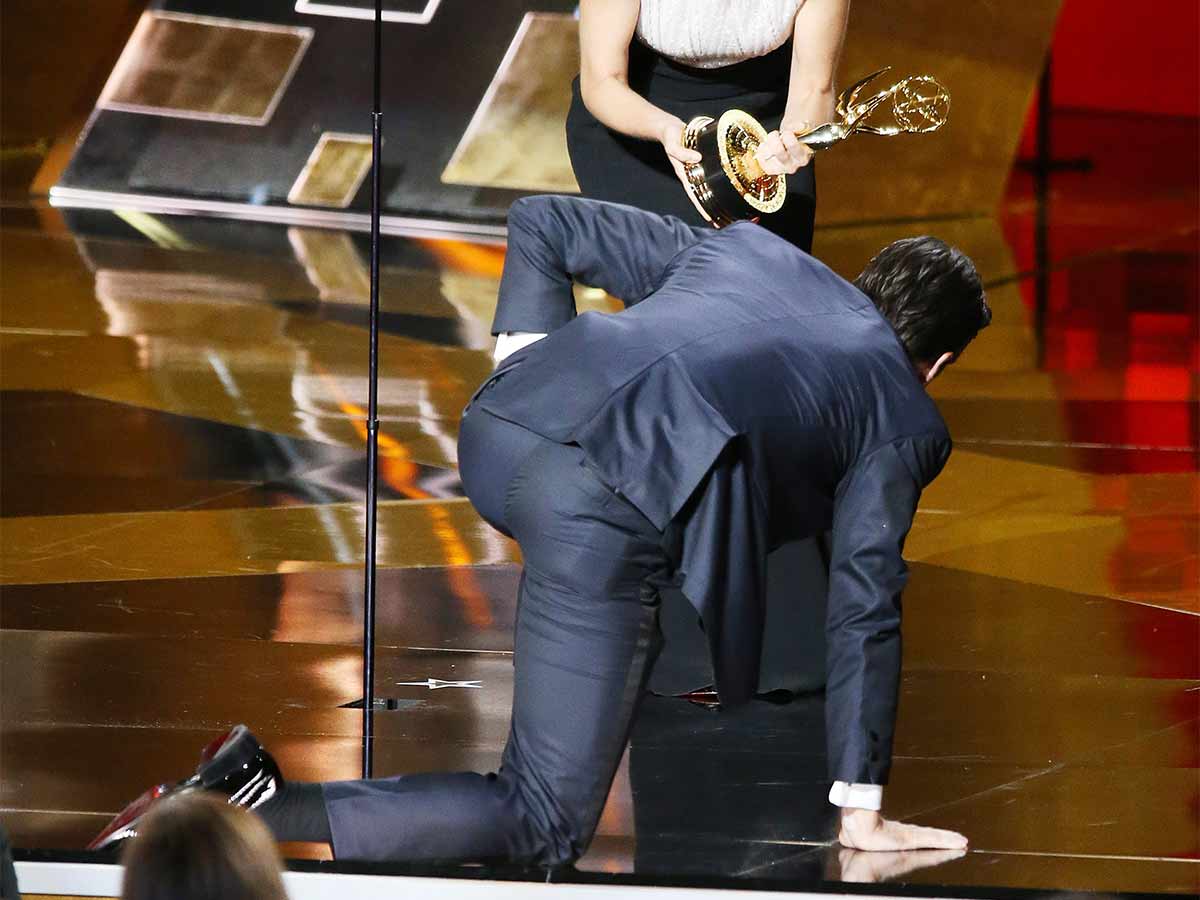 Jon Hamm Crawling On Stage