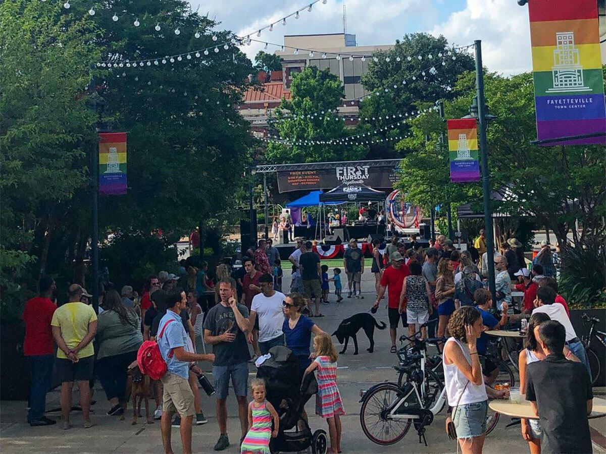 1. Fayetteville Downtown Square & Gardens