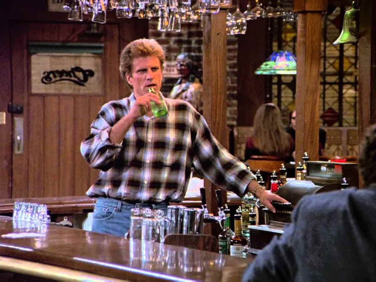 Ted Danson went to bartending school to prepare for his role.