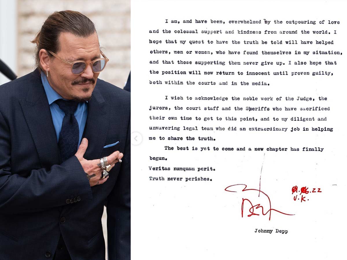 Johnny's Statement