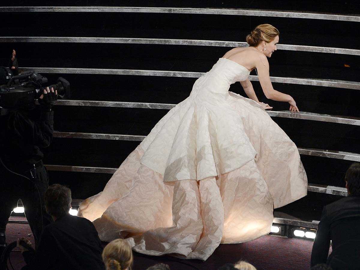 Jennifer Lawrence Fell On Purpose