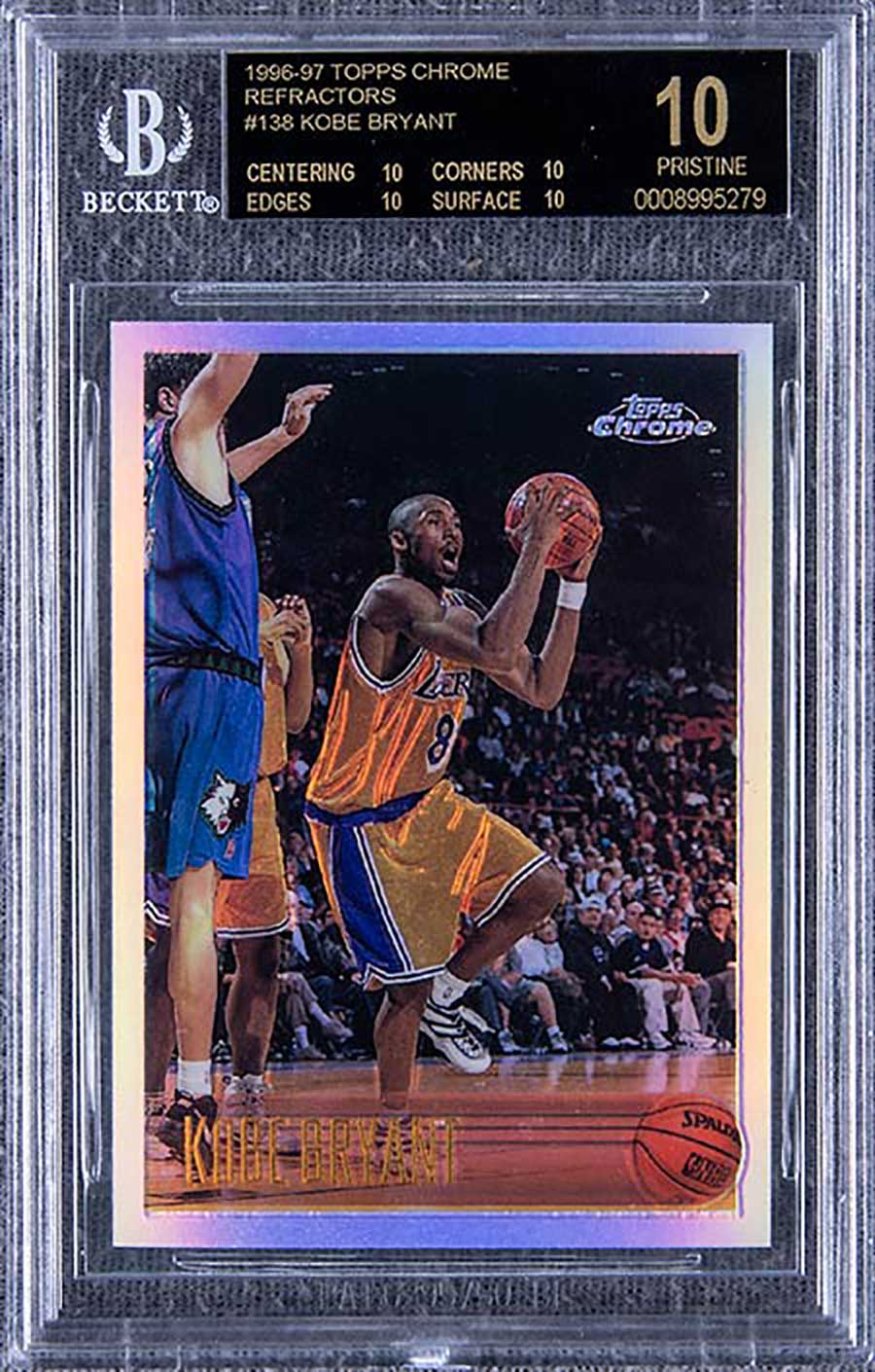 Kobe Bryant (Topps #138 Chrome Refractors Basketball Card 1996-97)