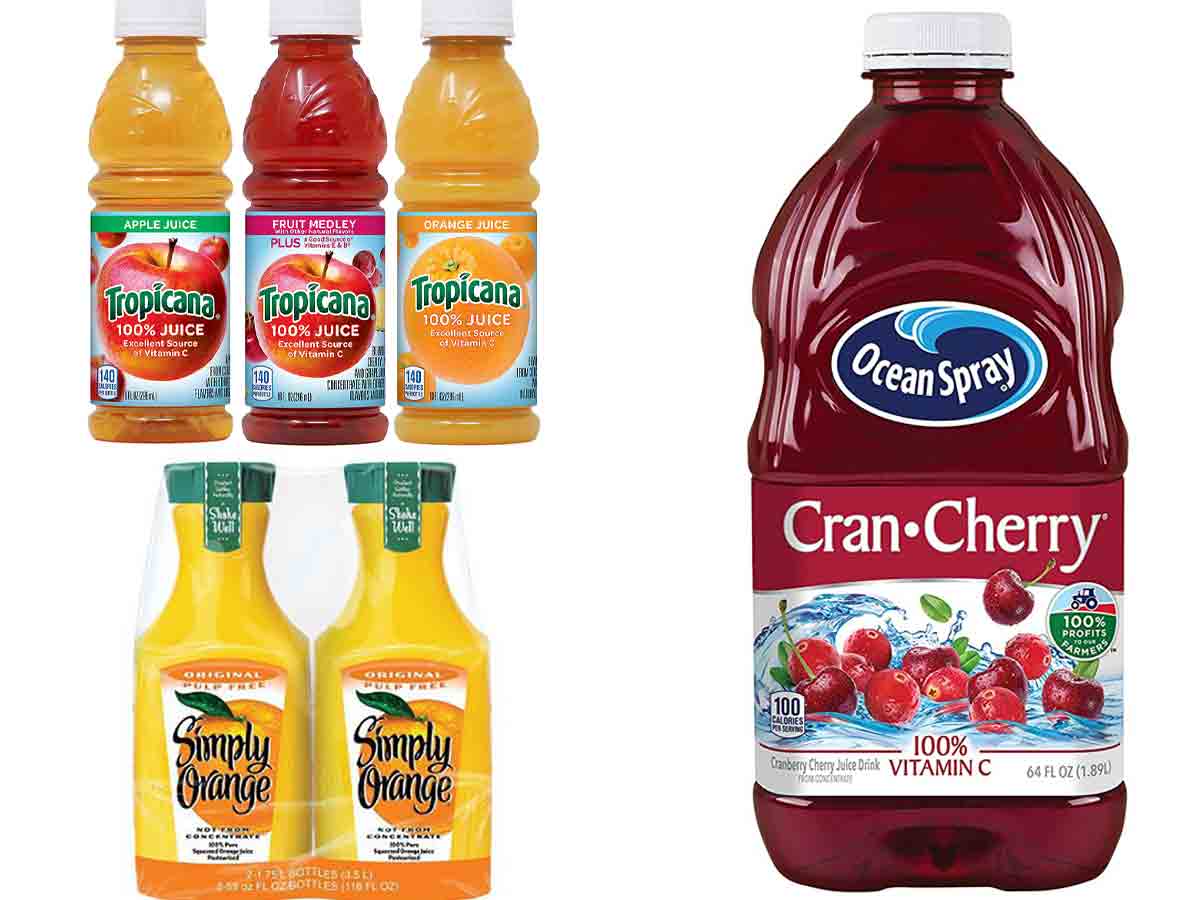 Juice | Ocean Spray, Tropicana, Simply Orange